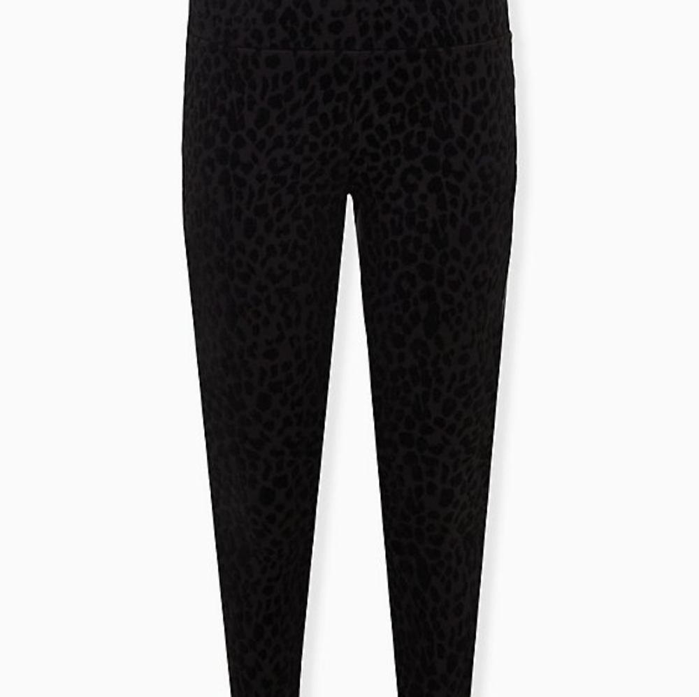 Torrid Studio Ponte Flocked Leopard Pixie Pants
